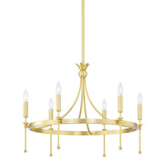 Gates 6-Light Chandelier in Aged Brass