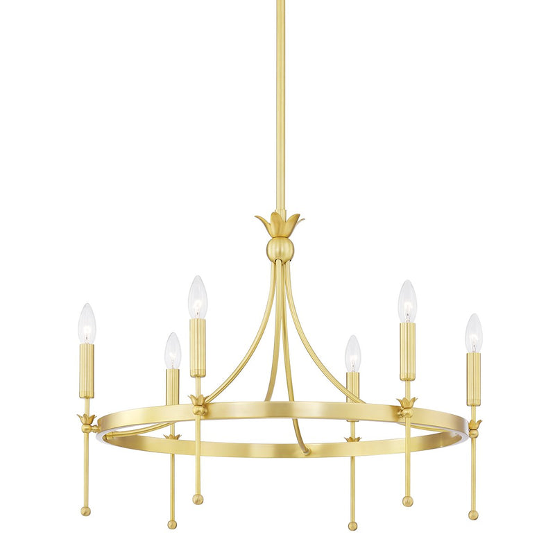 Gates 6-Light Chandelier in Aged Brass