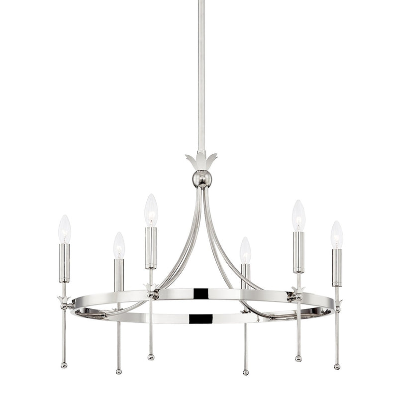 Gates 6-Light Chandelier in Polished Nickel