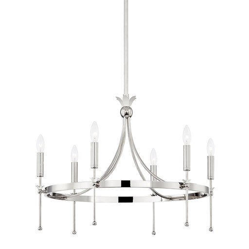 Gates 6-Light Chandelier in Polished Nickel