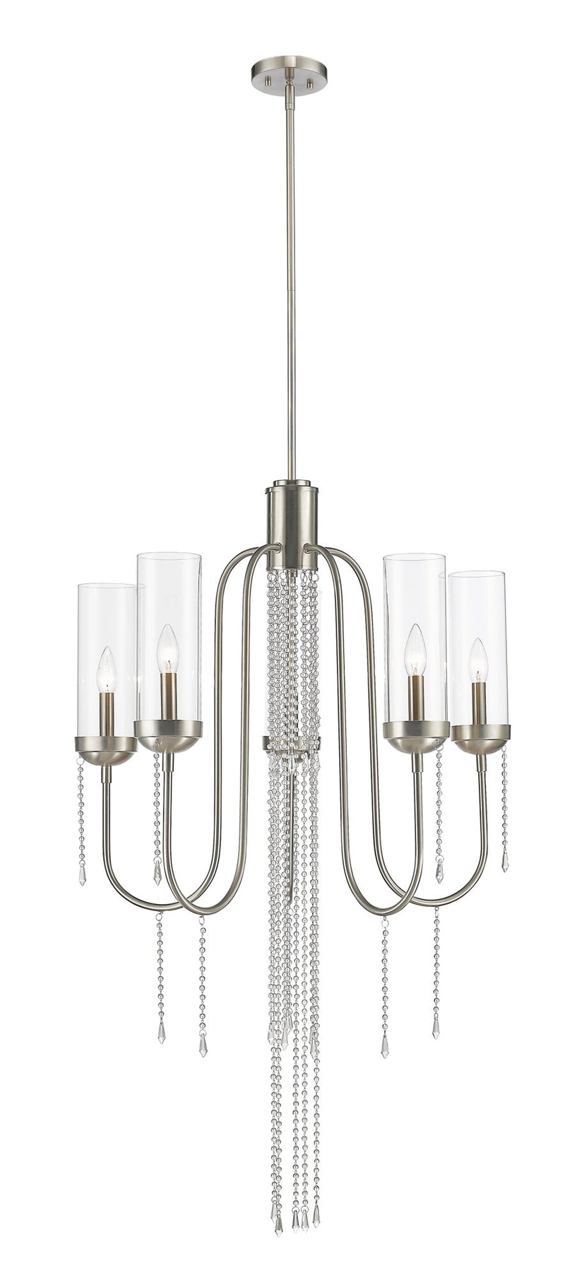 Siena 5 Light 26" Chandelier in Brushed Nickel