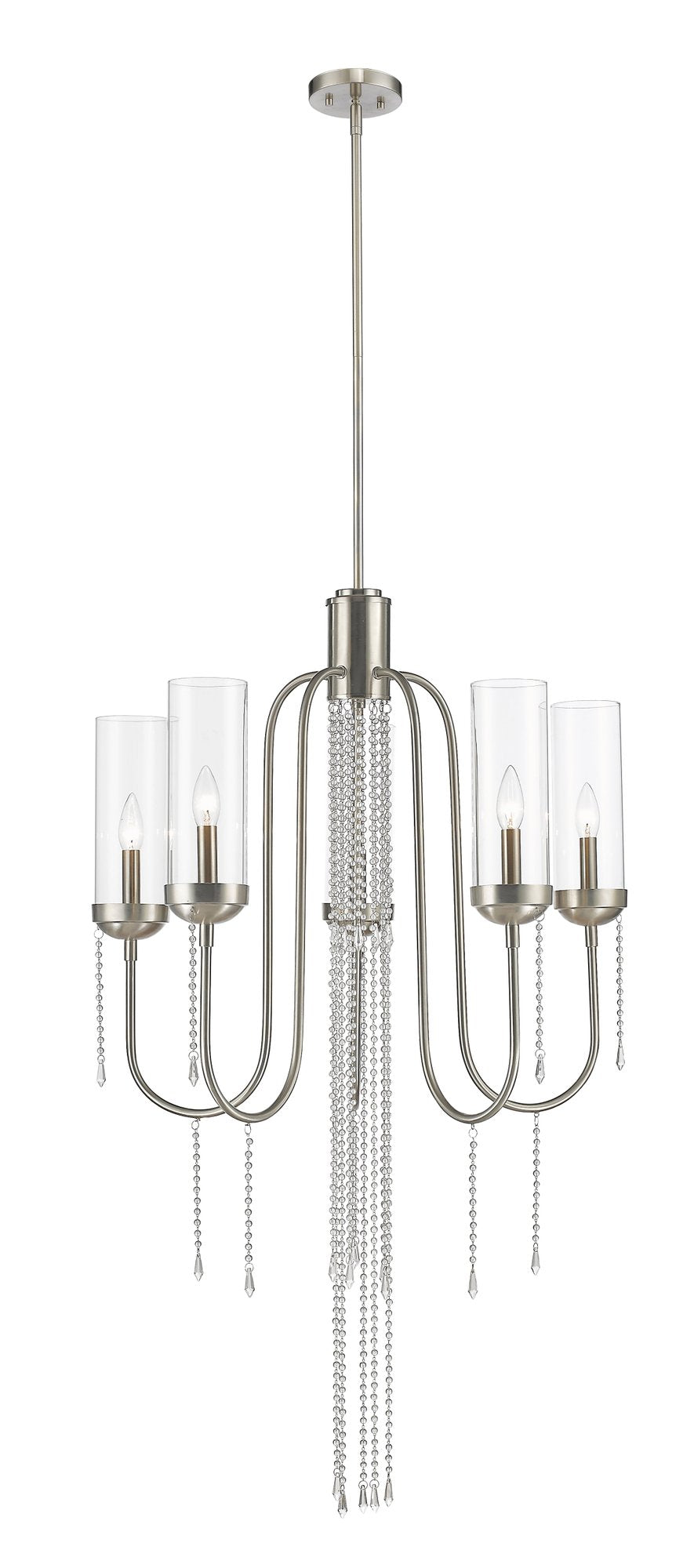Siena 5 Light 26" Chandelier in Brushed Nickel