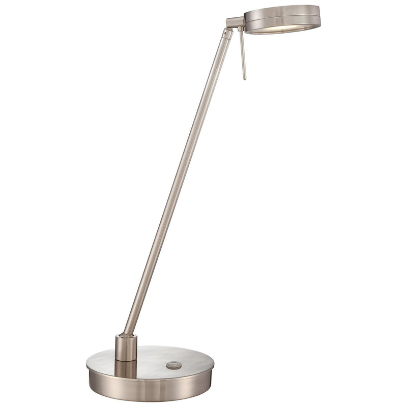 George's Reading Room 18.75" Boom Arm LED Desk Lamp in Brushed Nickel