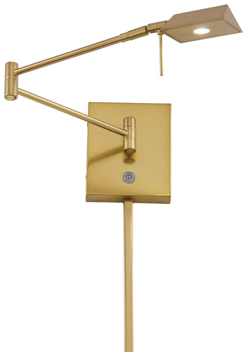 George's Reading Room LED Swing Arm Wall Lamp P4318 in Honey Gold