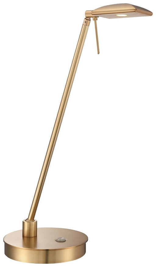 George's Reading Room 19" Boom Arm LED Desk Lamp in Honey Gold