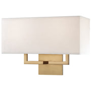 George Kovacs 17" Fabric Shade Wall Sconce in Honey Gold