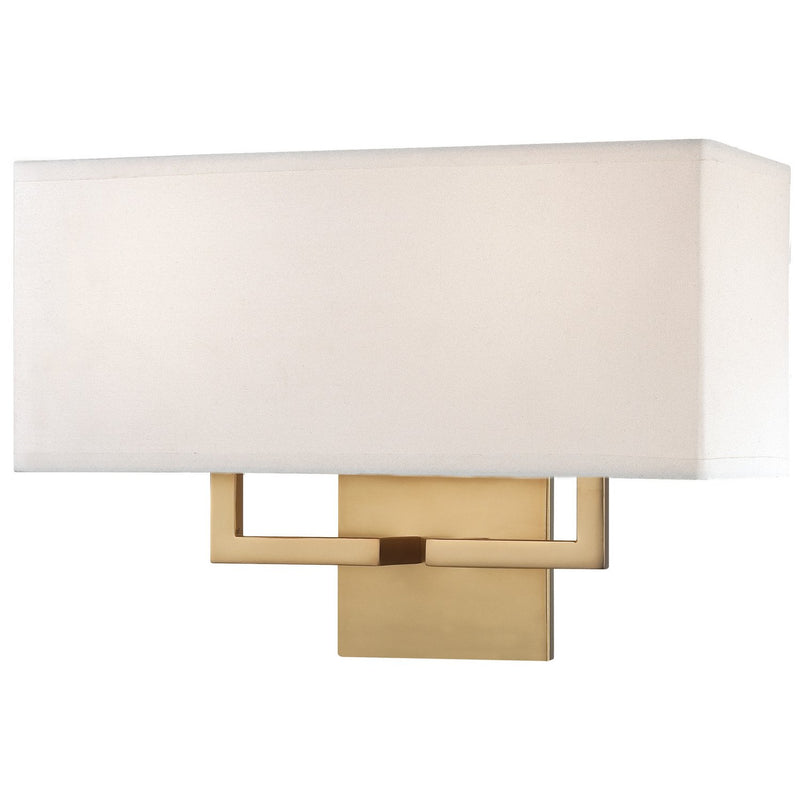 George Kovacs 17" Fabric Shade Wall Sconce in Honey Gold