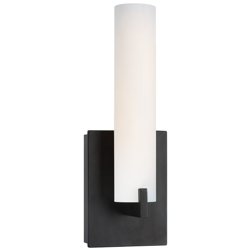 Tube Wall Sconce in Dark Restoration Bronze