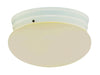 Dash 2-Light Flushmount in Polished Chrome with Opal Glass