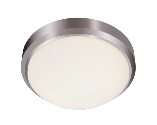 Bliss 2-Light Flushmount in Brushed Nickel with White Frosted Glass