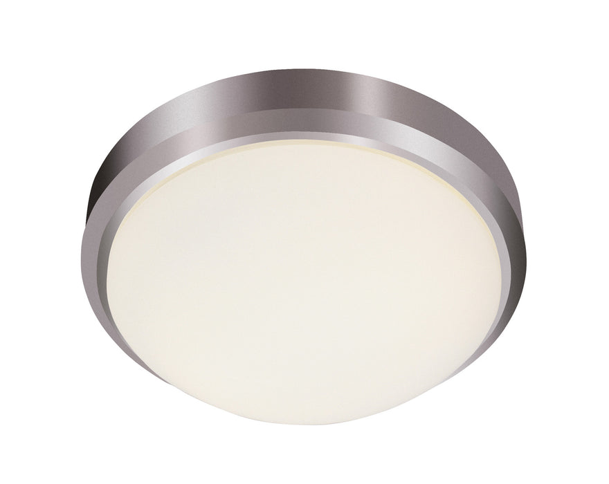Bliss 2-Light Flushmount in Brushed Nickel with White Frosted Glass