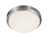 Bliss 2-Light Flushmount in Brushed Nickel with White Frosted Glass