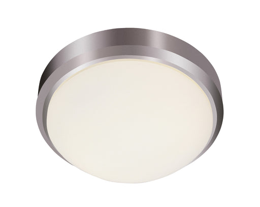 Bliss 2-Light Flushmount in Brushed Nickel with White Frosted Glass