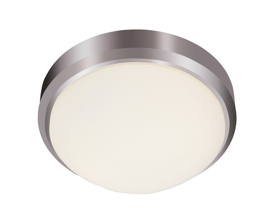 Bliss 2-Light Flushmount in Brushed Nickel with White Frosted Glass