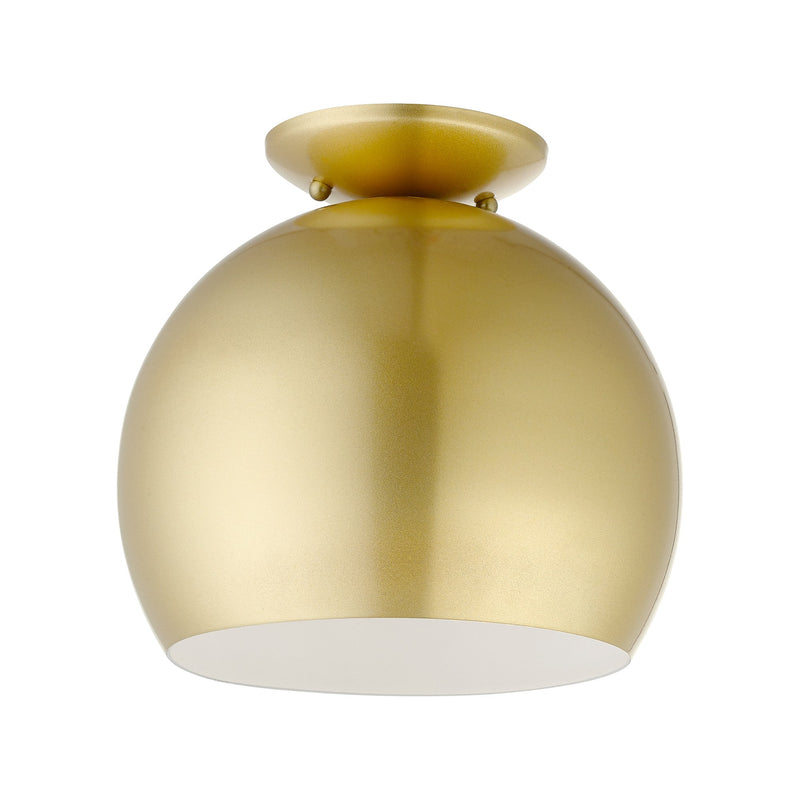 Piedmont Globe Semi-Flush Mount in Soft Gold