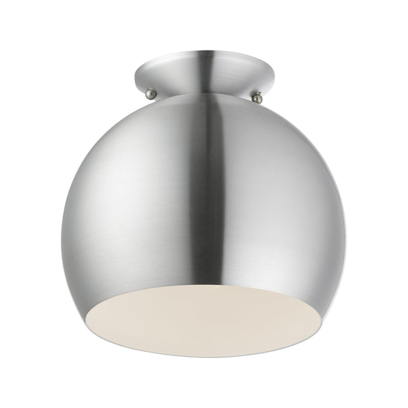Piedmont Globe Semi-Flush Mount in Brushed Aluminum