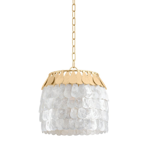 Coralie Pendant in Vintage Gold Leaf