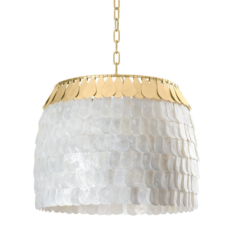 Coralie 4-Light Pendant in Vintage Gold Leaf