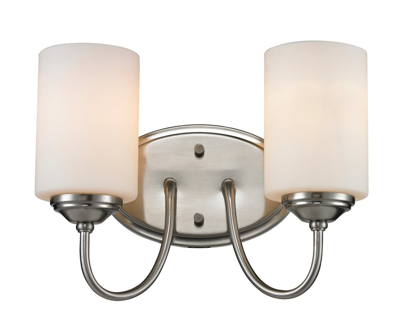 Cardinal 2 Light 11.5" Vanity in Brushed Nickel