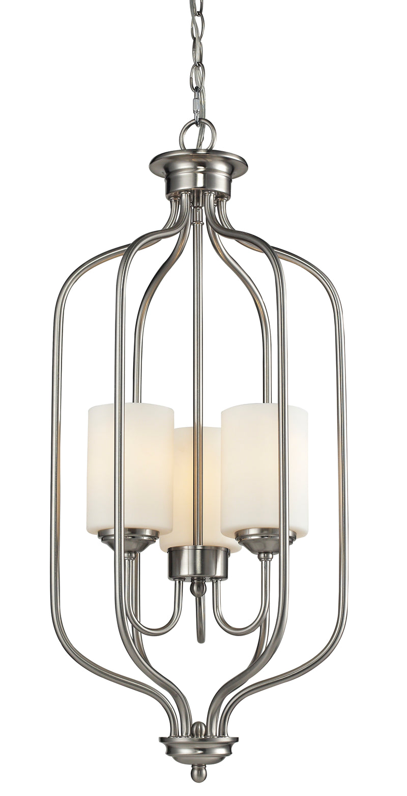 Cardinal 3 Light 13.5" Chandelier in Brushed Nickel