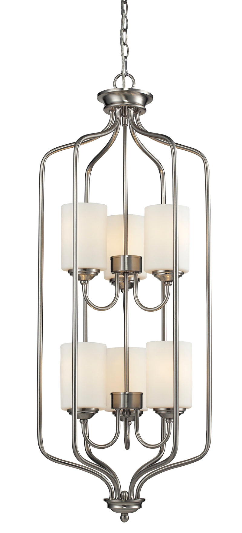 Cardinal 6 Light 15" Chandelier in Brushed Nickel