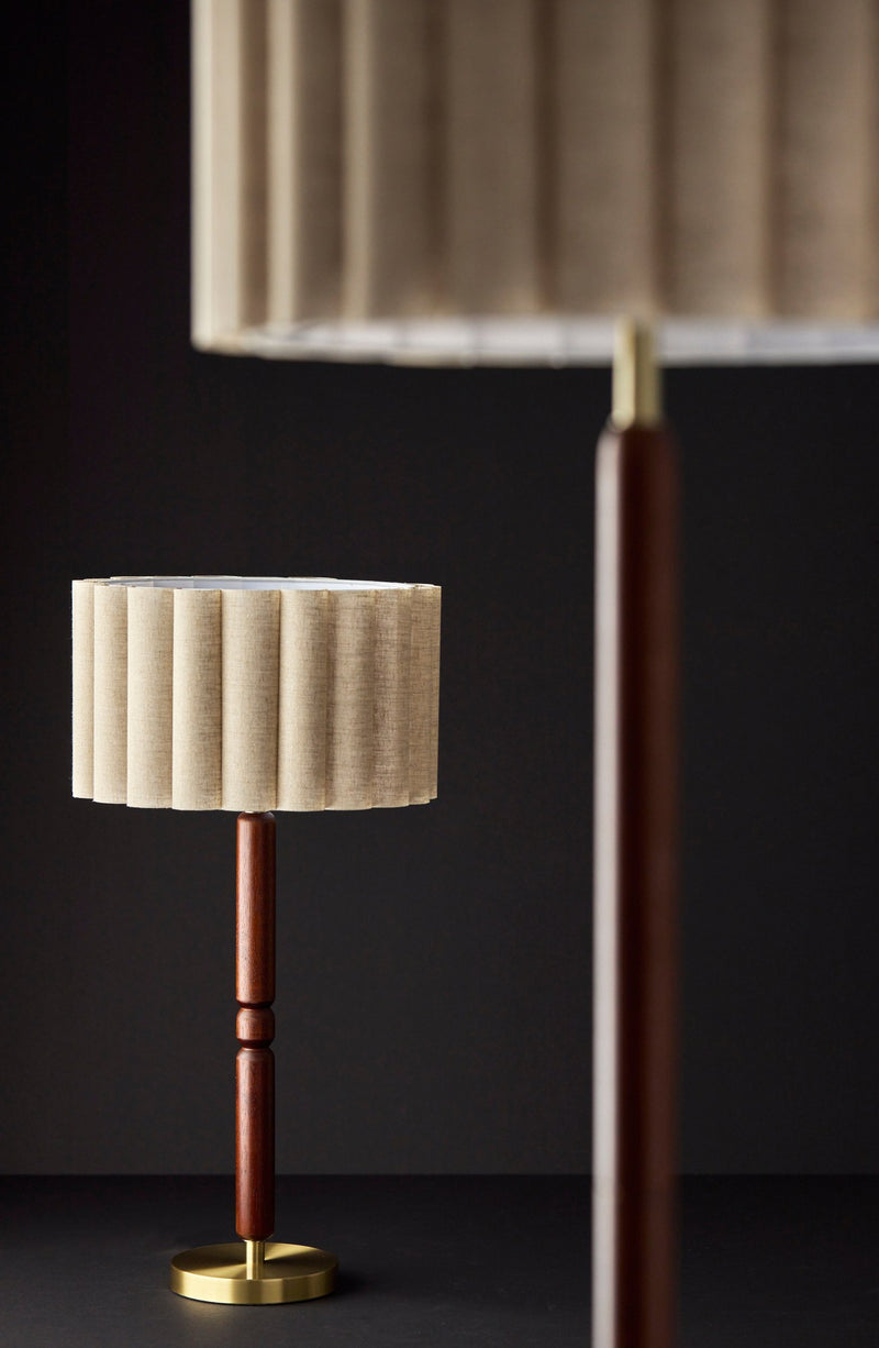 Laine Table Lamp in Antique Brass Walnut