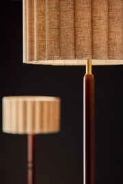 Laine Floor Lamp in Antique Brass Walnut