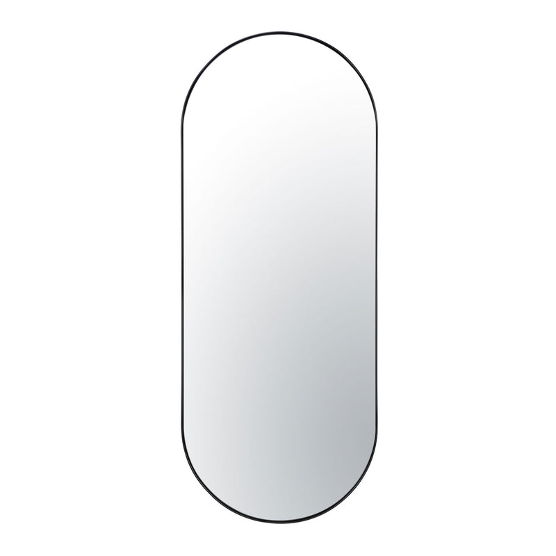 Capsule 24" x 60" Oval Wall Mirror in Black