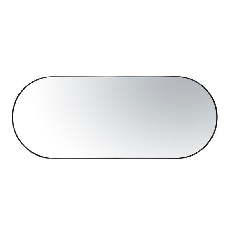 Capsule 24" x 60" Oval Wall Mirror in Black
