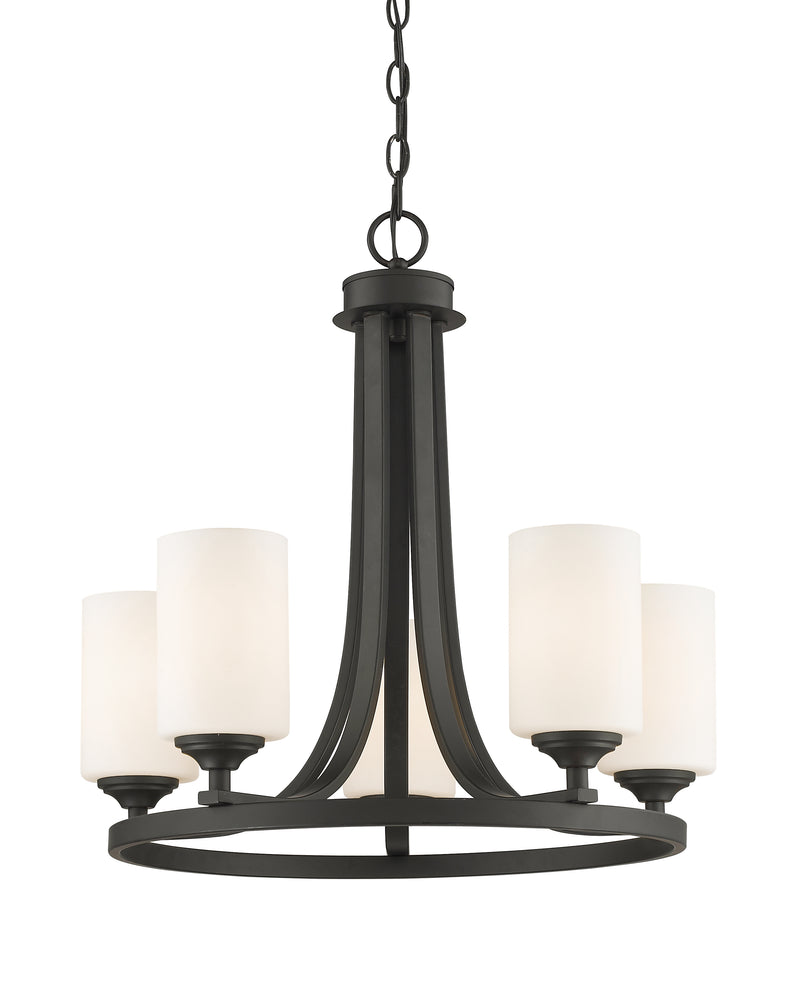 Bordeaux 5 Light 21.5" Chandelier in Bronze