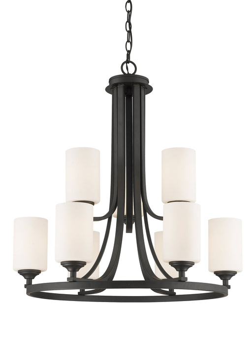Bordeaux 9 Light 26.25" Chandelier in Bronze