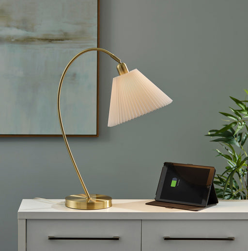 Delaney Table Lamp in Antique Brass