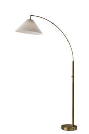 Delaney 76" Arc Floor Lamp in Antique Brass