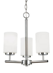Oslo Three Light Chandelier in Chrome