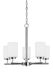 Oslo Five Light Chandelier in Chrome