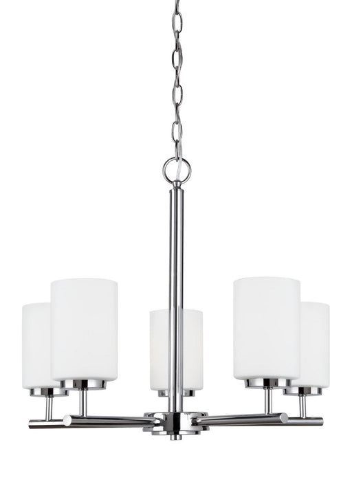 Oslo Five Light Chandelier in Chrome