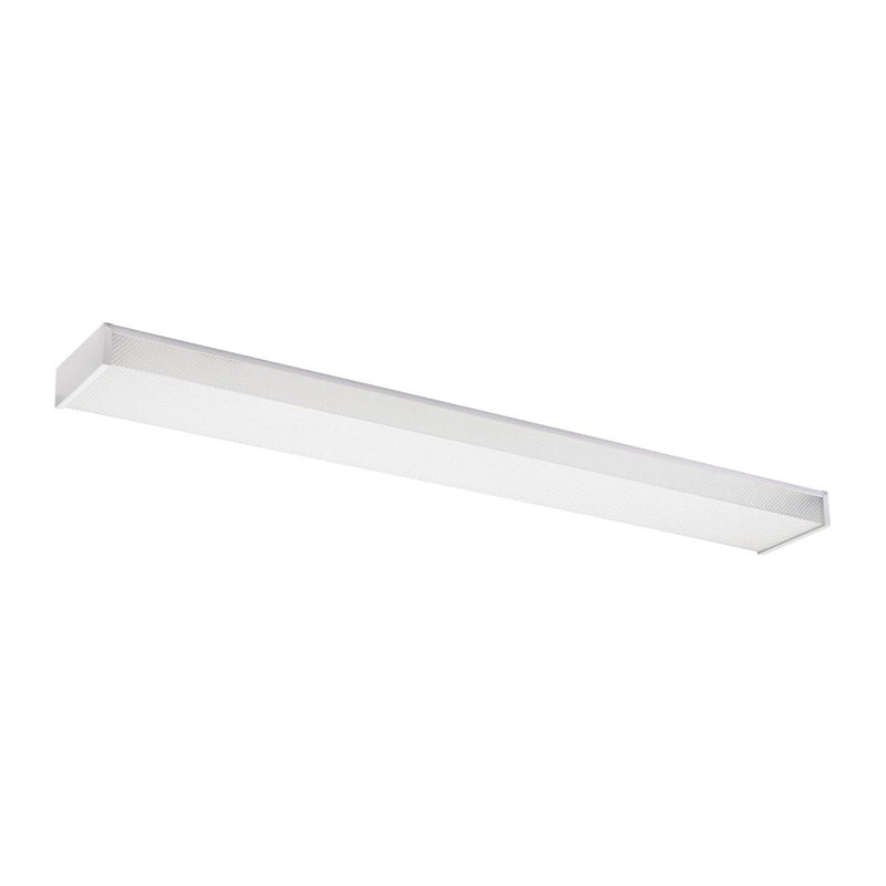 Drop Lens Fluorescent 48" 2-Light Flush Mount in White