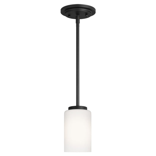 Oslo Opal Glass Mini Pendant in Midnight Black