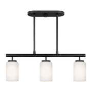Oslo 3-Light Linear Pendant in Midnight Black