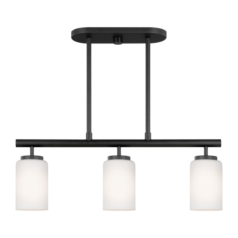 Oslo 3-Light Linear Pendant in Midnight Black