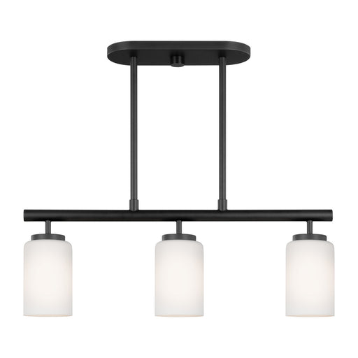 Oslo Three Light Island Pendant in Midnight Black