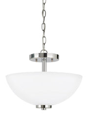 Oslo 2-Light Convertible Pendant in Chrome