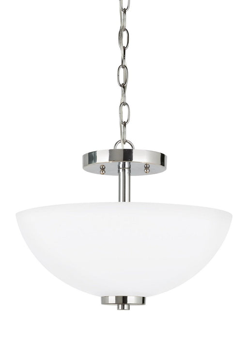 Oslo 2-Light Convertible Pendant in Chrome