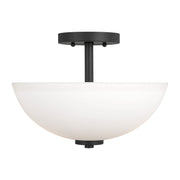 Oslo 2-Light Convertible Pendant in Midnight Black