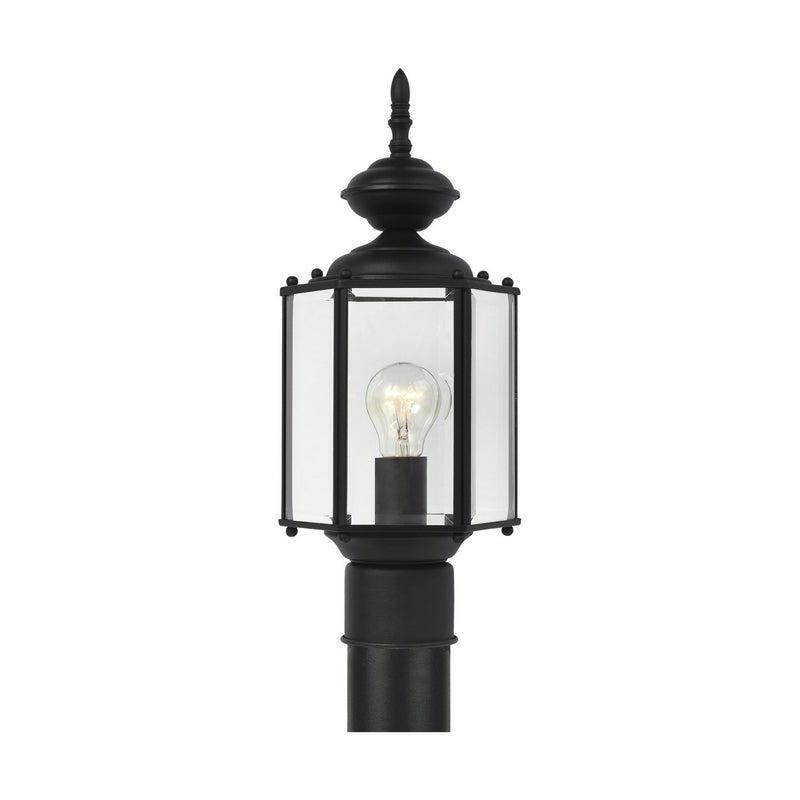 Classico Outdoor Post Light in Black