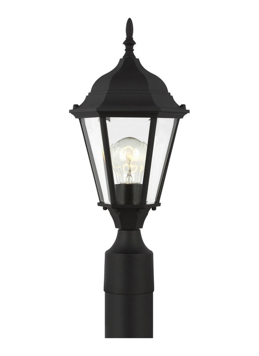 Bakersville Clear Beveled Outdoor Post Light in Black