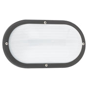 Bayside Oval Outdoor Wall Lantern in Black