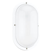 Bayside Oval Outdoor Wall Lantern in White