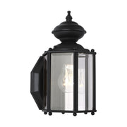 Classico One Light Outdoor Wall Lantern in Black