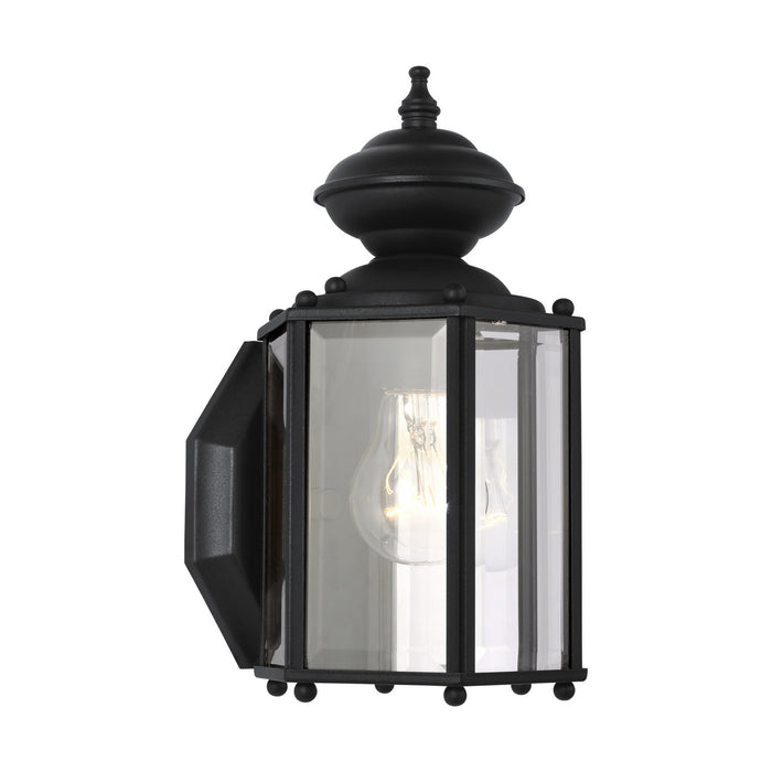 Classico One Light Outdoor Wall Lantern in Black